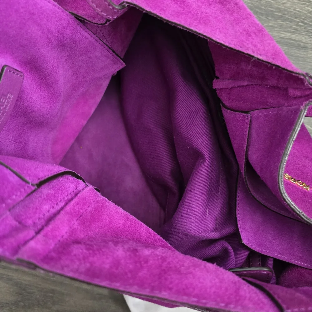 Sold - Michael Kors Suede Shoulder Bag in Raspberry - Picture 7 of 7